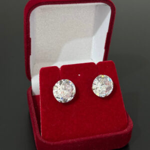 PAR DE BRINCOS DE ZIRCÔNIA 12MM